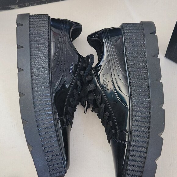 Puma Pointy Creeper Rihanna Fenty Patent Black Size 8 - Picture 7 of 10